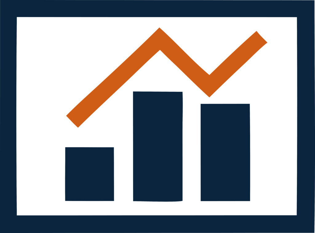 Accounting & Financial Reporting Bar and line chart icon for accounting and financial reporting