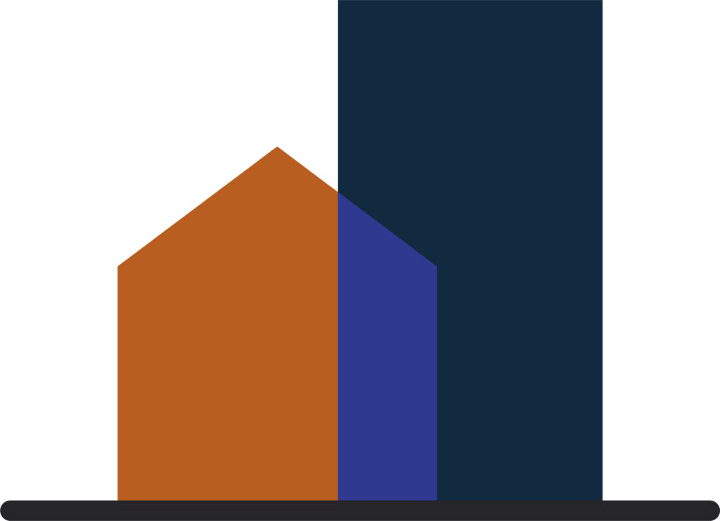 Sales & Exit Strategy Support House and building icon for sales and exit strategy support